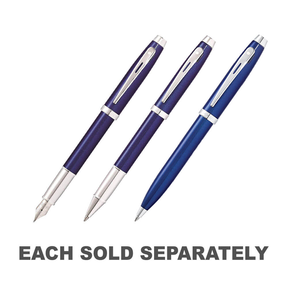 100 Blue Lacquer/Chrome Plated SS Pen