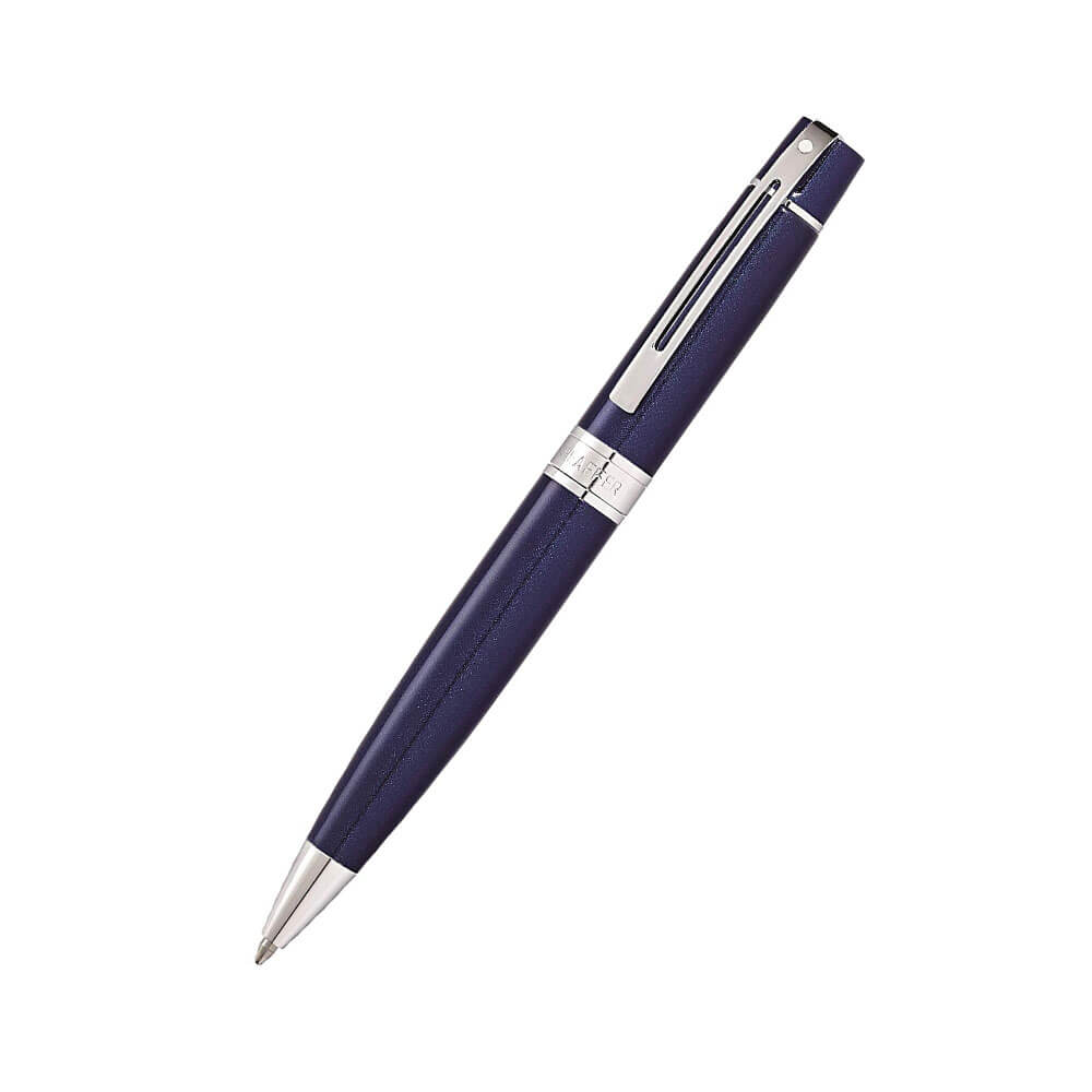 300 Blue Lacquer/Chrome Plated Pen