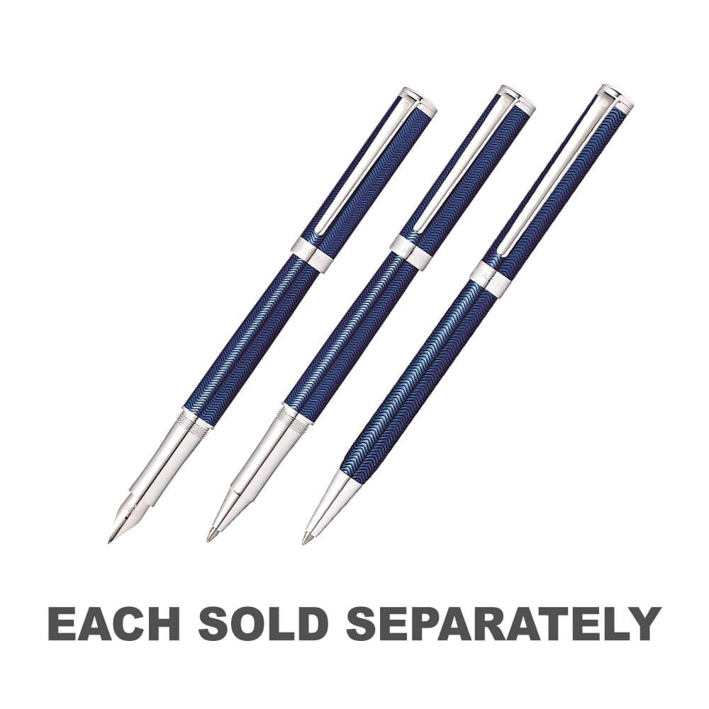 Intensity Engraved Blue Lacq/Chrome Trim Pen