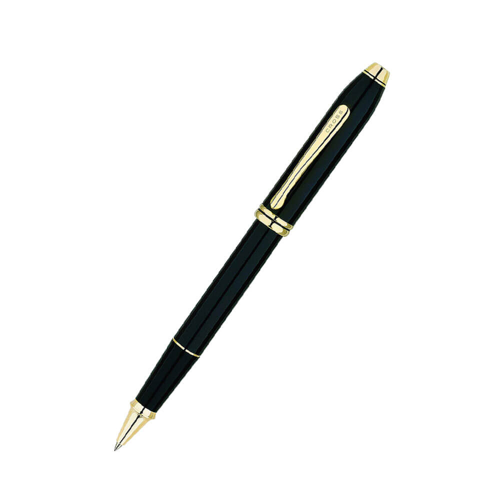 Townsend 23CT Gold plaqué Black Lacquer Pen