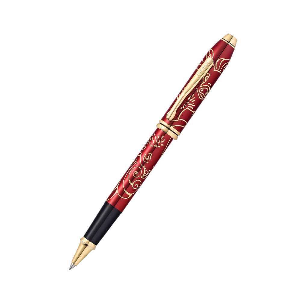 Townsend Anno di Pig 23ct Gold Red Lac Pen