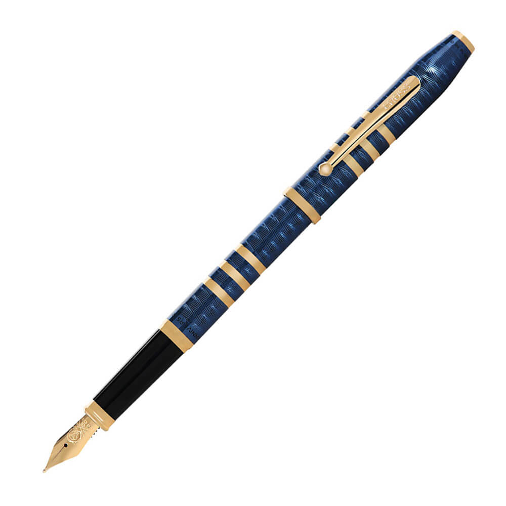 175e eeuw II +23ct Fountain Pen (Blue Lacquer)