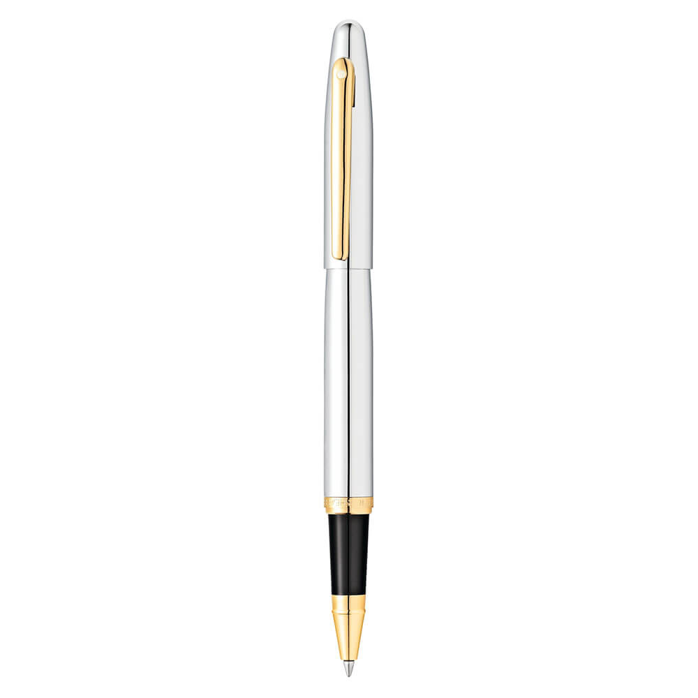 Sheaffer VFM Chrome Pen con tono dorado