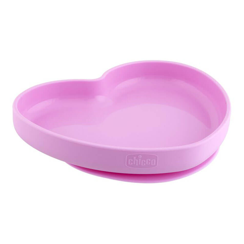 Chicco sykepleie baby silikon hjerteformet plate