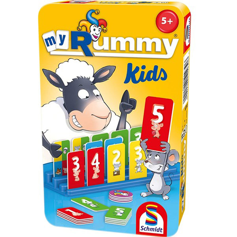 Schmidt mit rummy tin spil