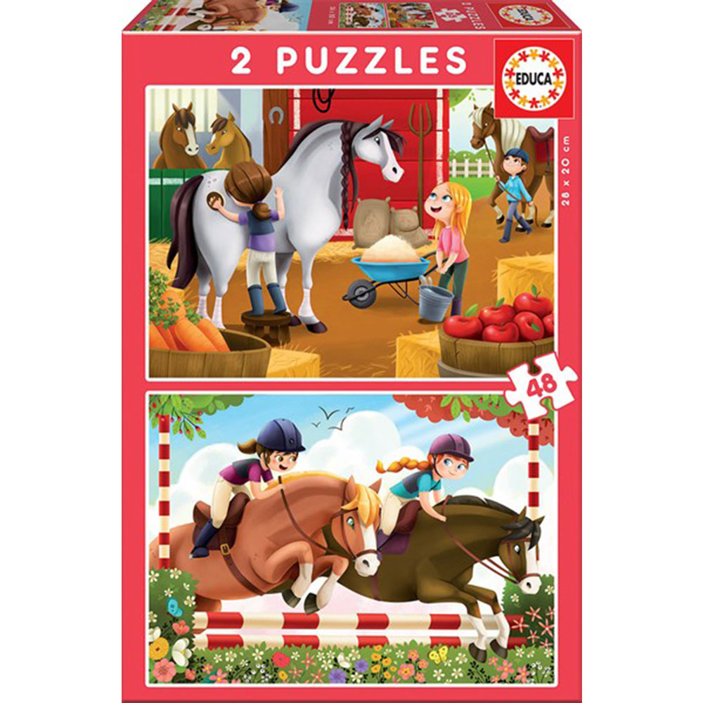 Coleção Educa Puzzle 2 Conjuntos com 48pcs