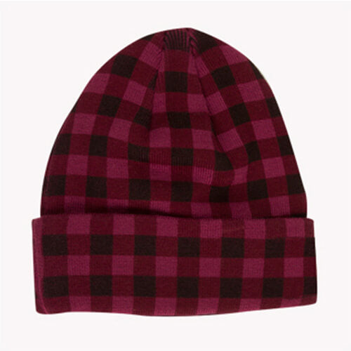 Kidrobot Beanie Raspberry Gingham Classic Robot