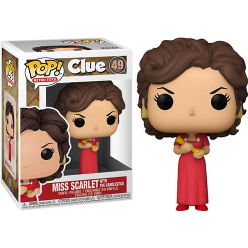 Clue Miss Scarlet with Candlestick Pop! Vinyl