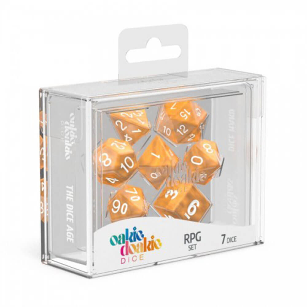 Oakie Doakie RPG Set Dice de mármol 7pcs