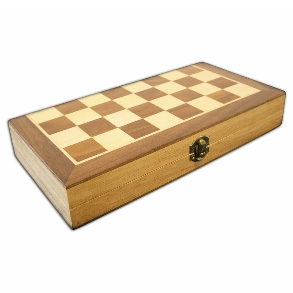 Set di backgammon in legno pieghevole in legno