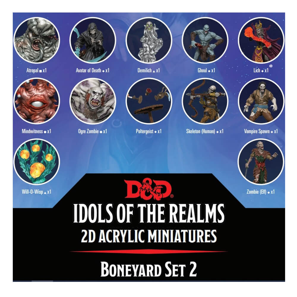 D&amp;D Idols of the Realms Boneyard 2D-Set