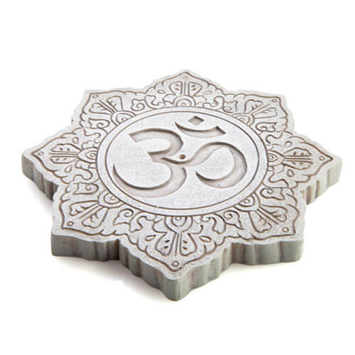 Om Lotus Flat Incense Burner