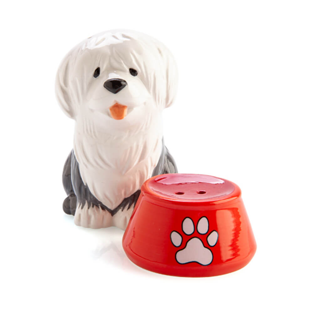 Sheepdog with Bowl Salt & Pepper Set