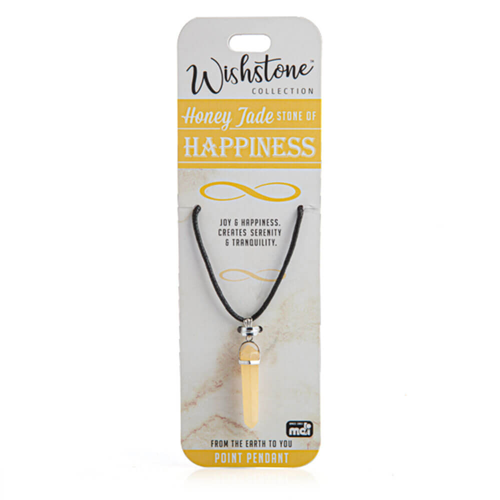 Wishstone Collection Honey Jade Point Pendant