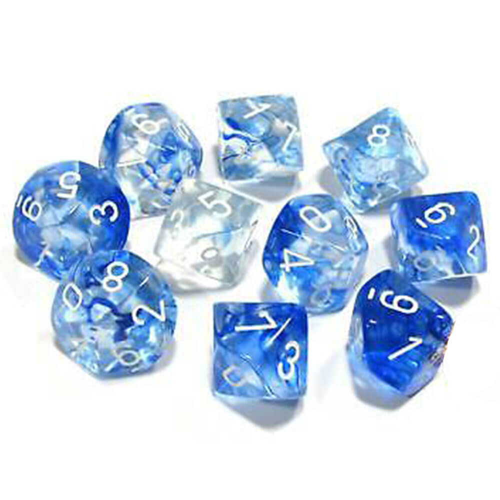 Chessex D10 Polyedrisches 10-teiliges Nebelset