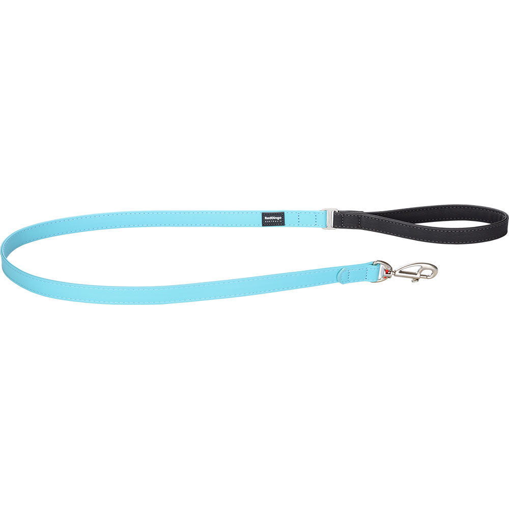 Elegante vegan lederen honden lood (turquoise)