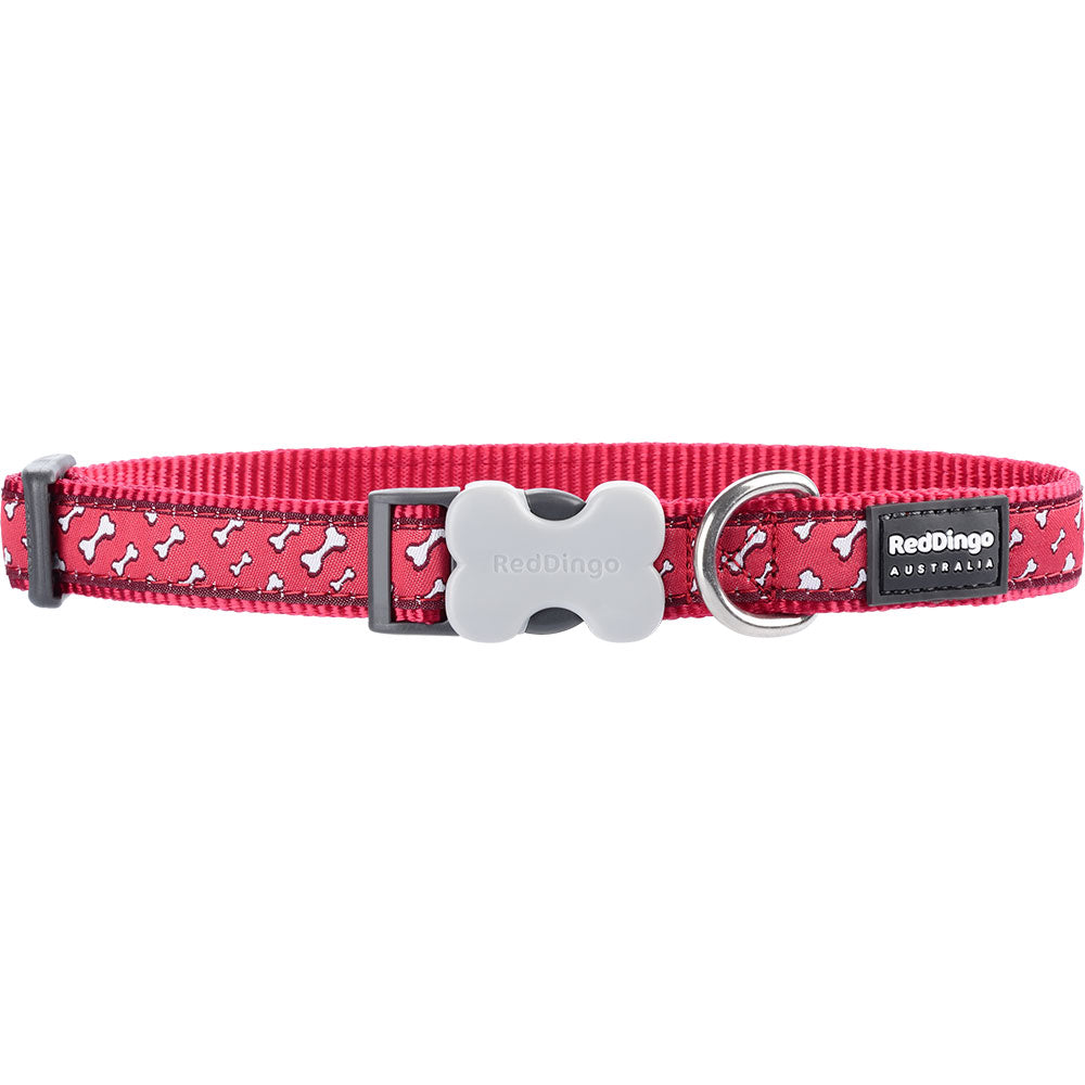 Collar de perros con huesos voladores (rojo)