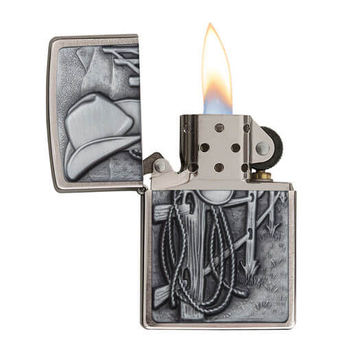 Zippo Prairie Brushed Chrome Lighter