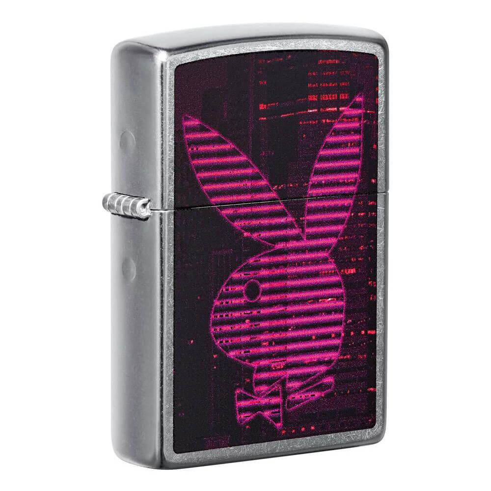 Zippo Playboy Design Street Chrome Lighter