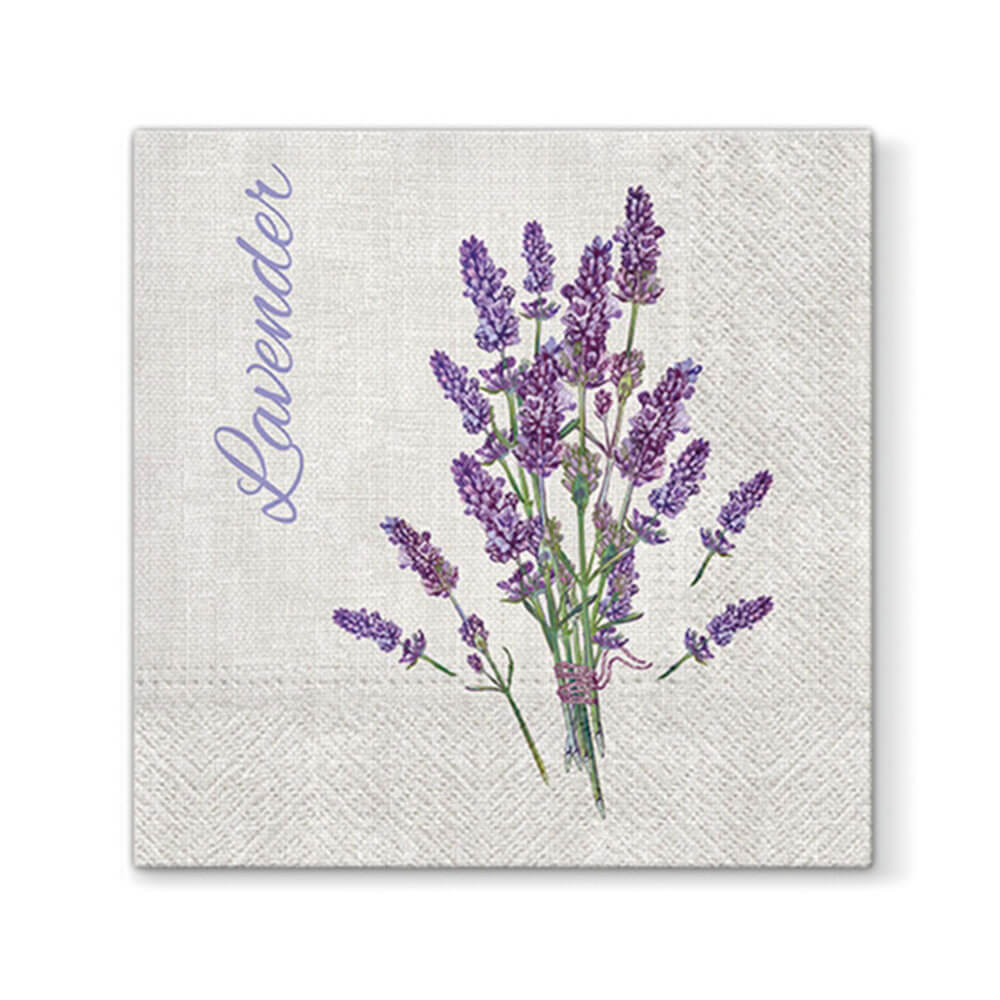 Paw Lavender Lunch Napkin 33cm (20pk)