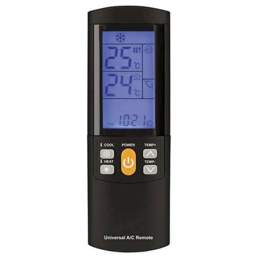 Universal Remote Control for Air Conditioners w/ Backlit LCD