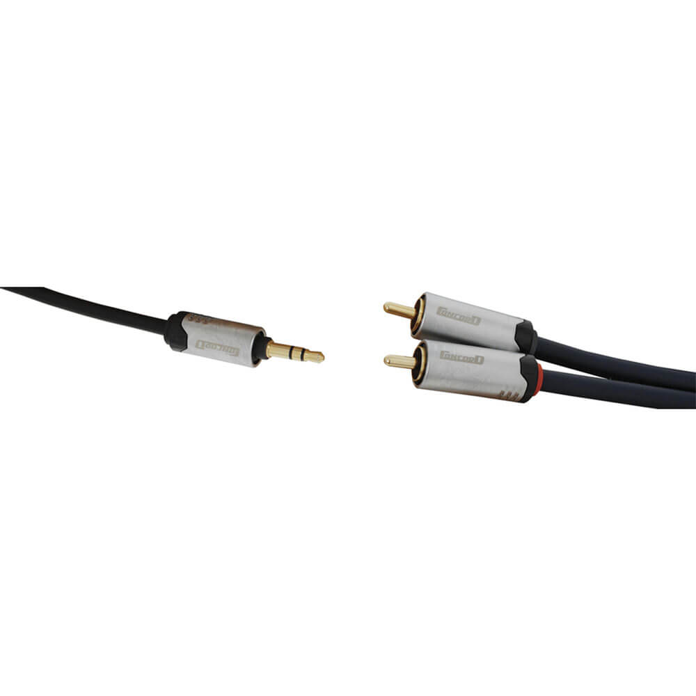 Concord 3,5 mm stereoplug op 2 RCA -stekkers