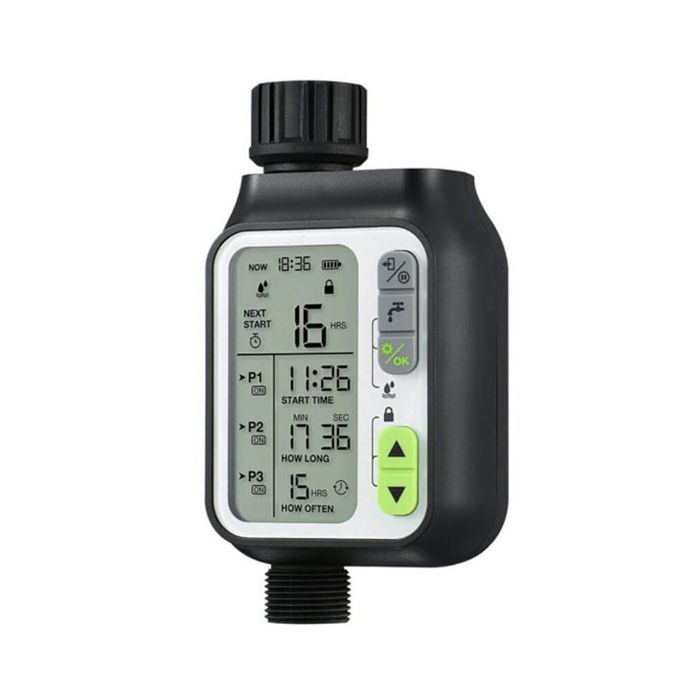 Irrigation Timer w/ 3 Individual Timers & Water Sensor