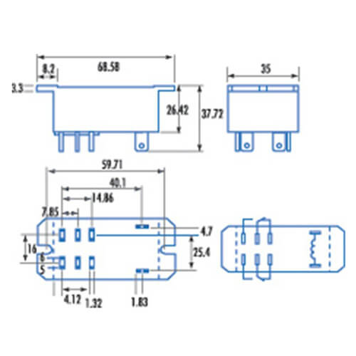 AC Panel Mount Relay (240V)