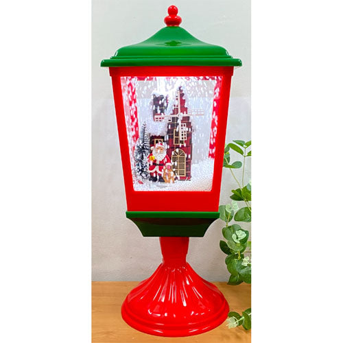 LED Snow Lantern w/ Santa's House & Windmill