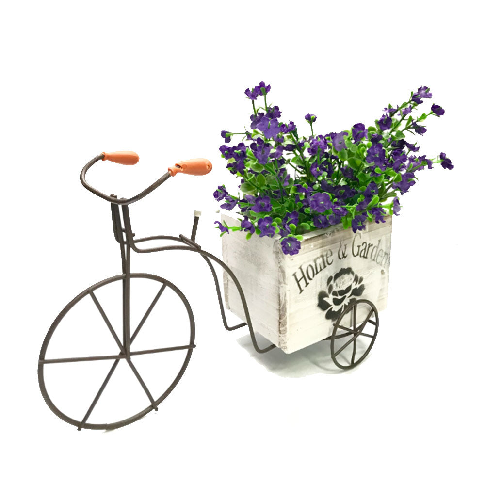 Casa e giardino in bicicletta a 3 ruote con floreale dãƒæ’ã † â € ™ ™ © Cor