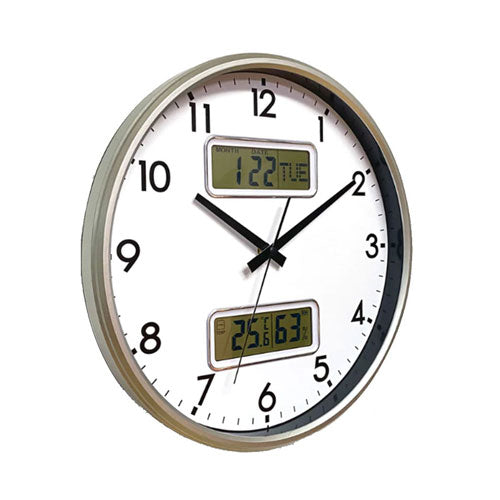 LCD Display Temperature & Humidity Wall Clock