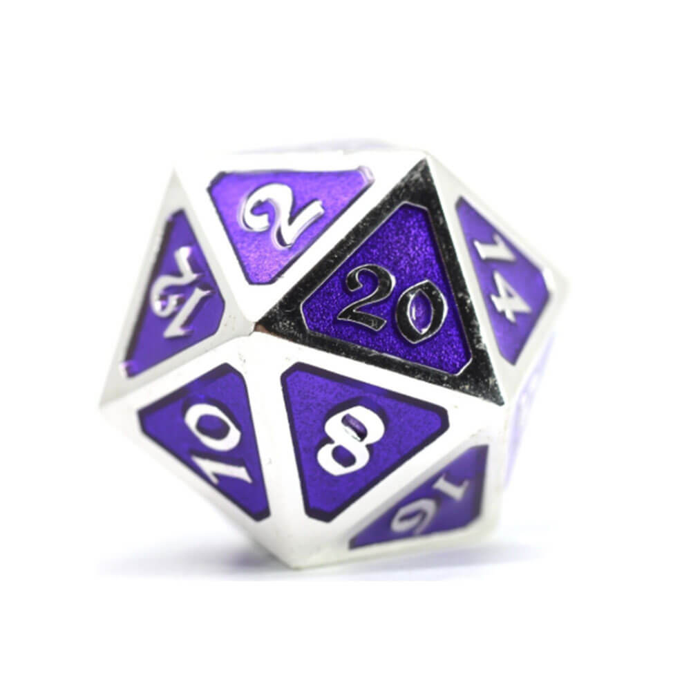 D20 Dice Metal Mythica Platinum (singolo)