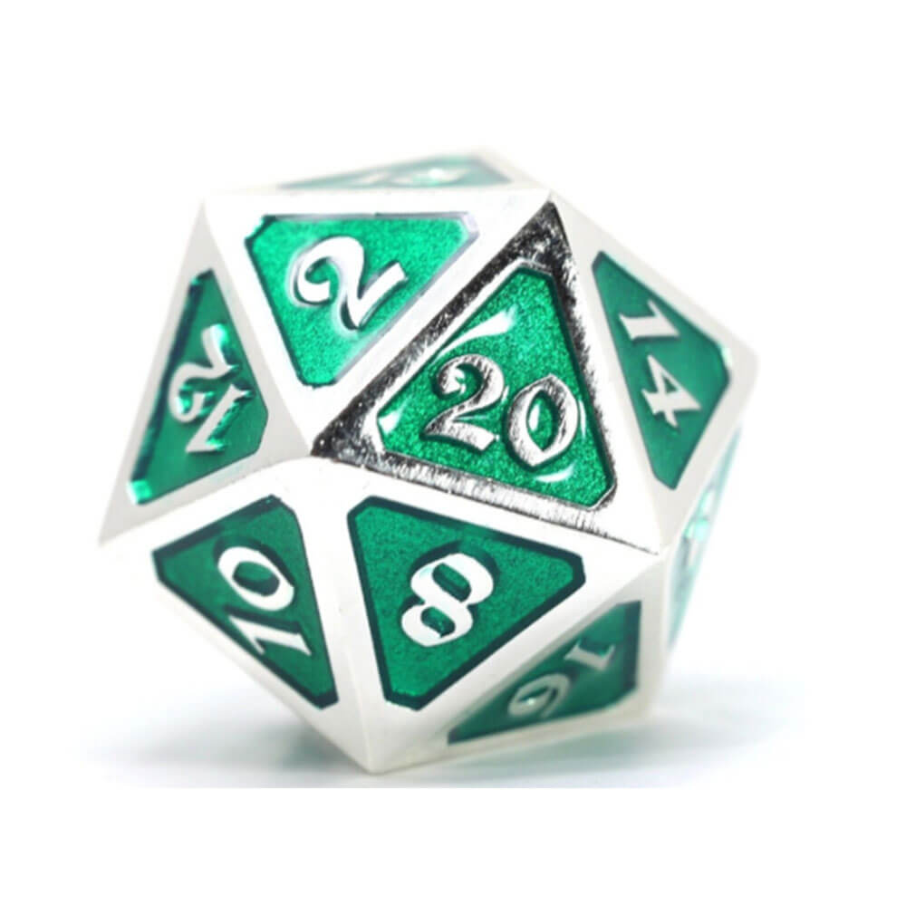 D20 Dice Metal Mythica Platinum (singel)