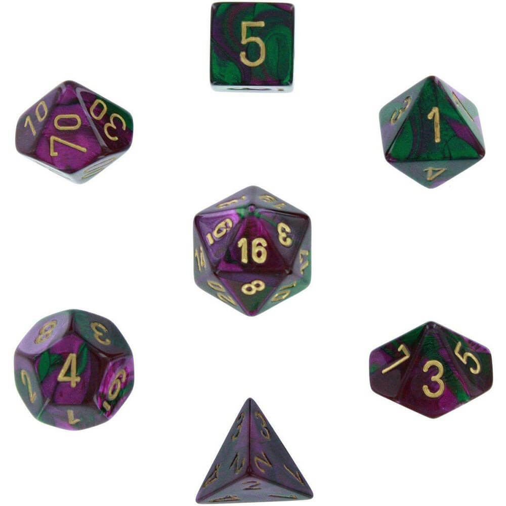 D7 Die Set Dice Gemini Poly (7 dobbelstenen)