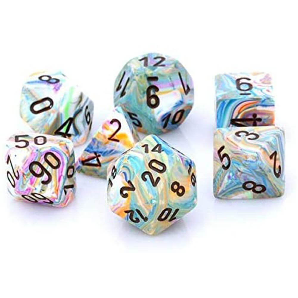 D7 die set terninger festlig polyhedral (7 terninger)