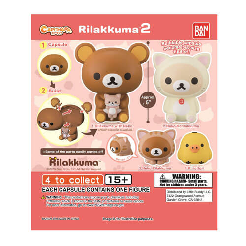 Gashapon Rilakkuma Cap Character (Pack of 50)