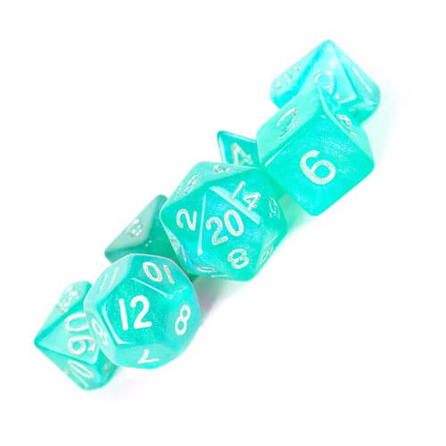 MDG Stardust Acrylic 16mm Poly Dice Set