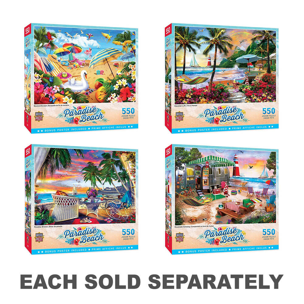 MasterPieces Paradise Beach 550pc Puzzle