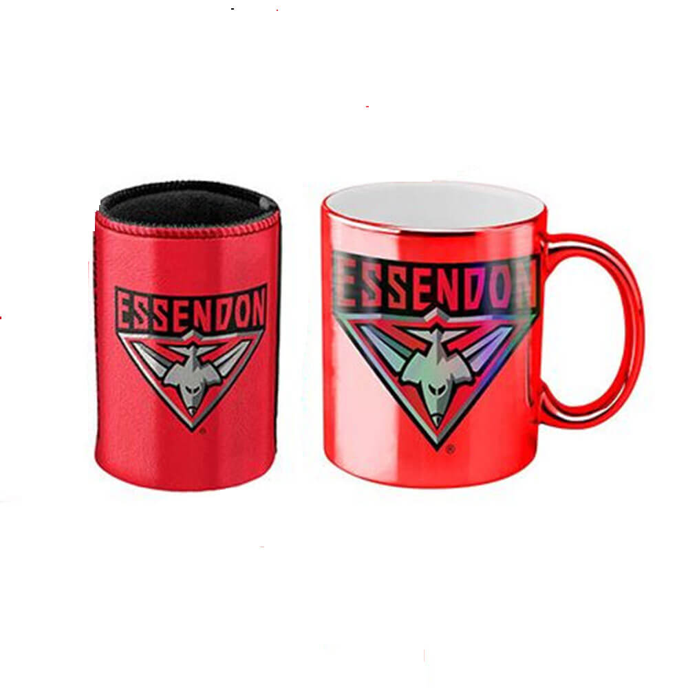 Caneca de café metálica AFL e pacote de refrigerador