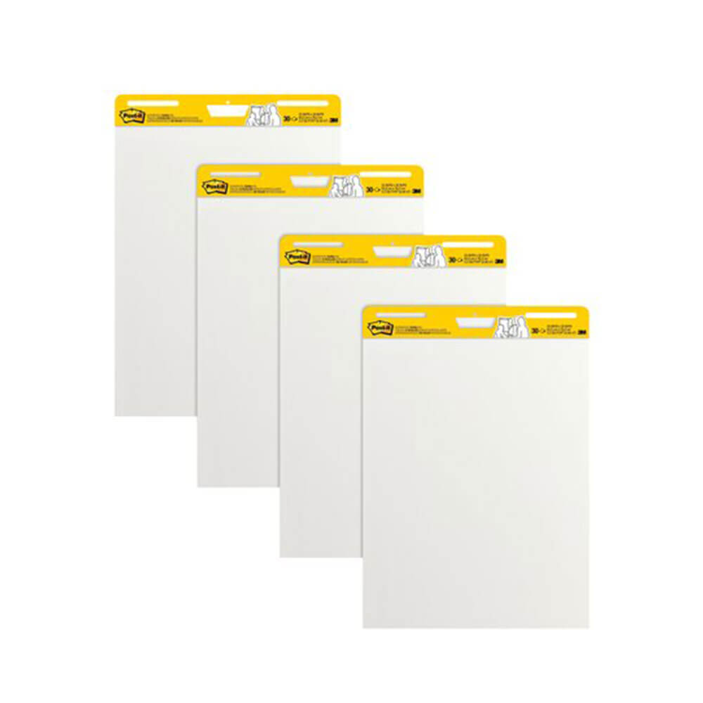 Post-it Easel Pad White 635x775mm (4pk)