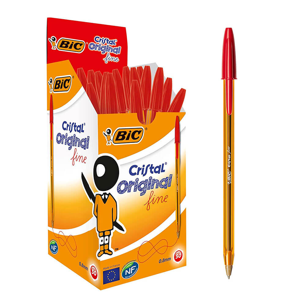 Bic cristal originele fijne balpen 0,8 mm 50 pk