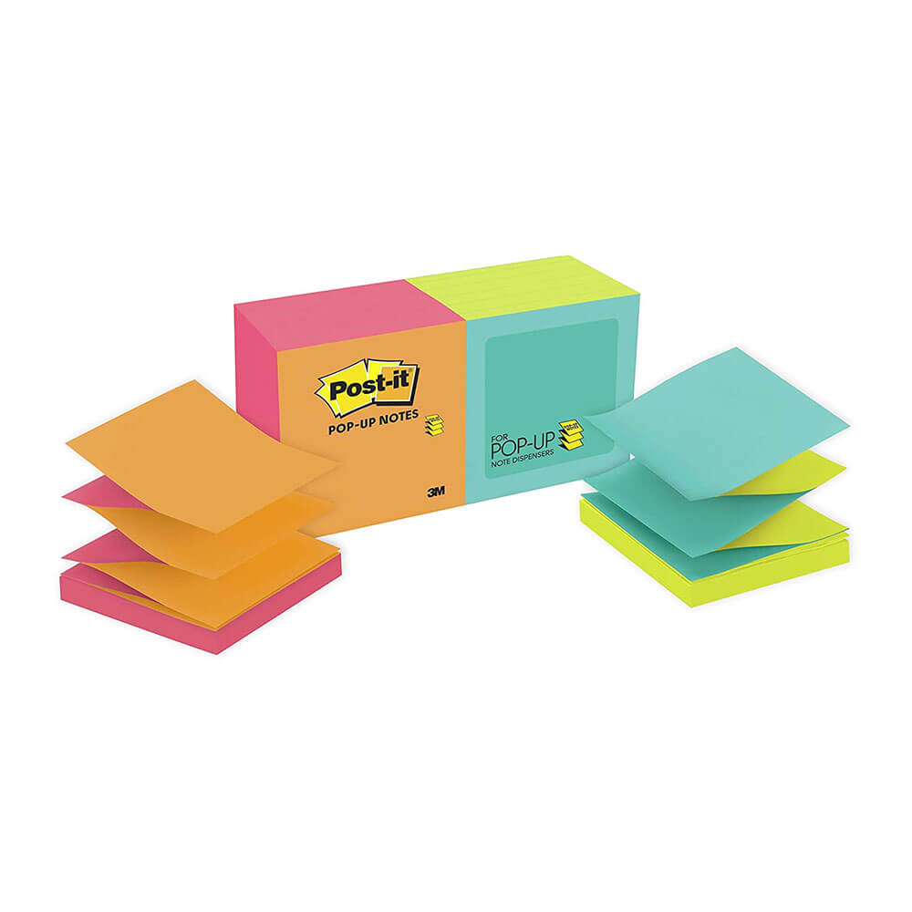 Post-it pop-up notes 76x76mm (12 pk)