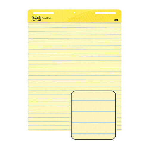 Post-it Easel Lined Pad Yellow (635x762mm)