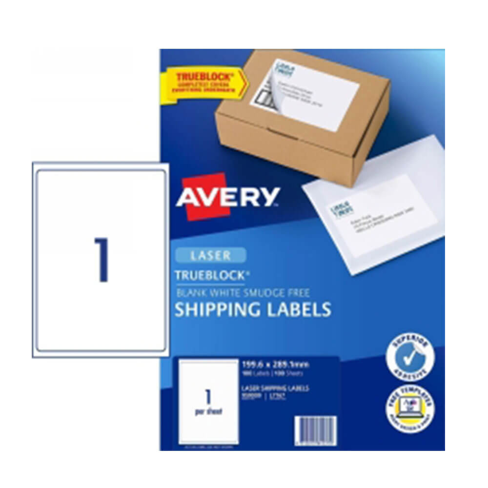 Etichetta di spedizione Avery White 100pk