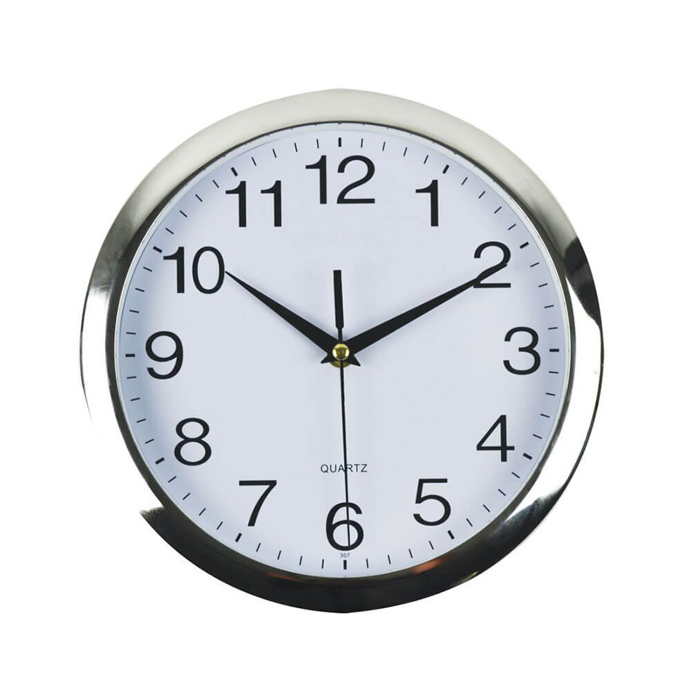 Italplast Round Clock Chrome Frame