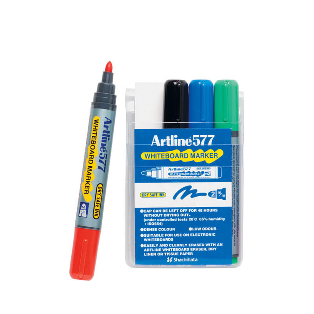 Artline Whiteboard Marker 3mm Bullet Assortered