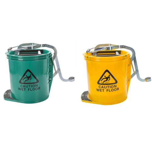 Cleanlink Heavy-duty Metal Wringer Mop Bucket 16L