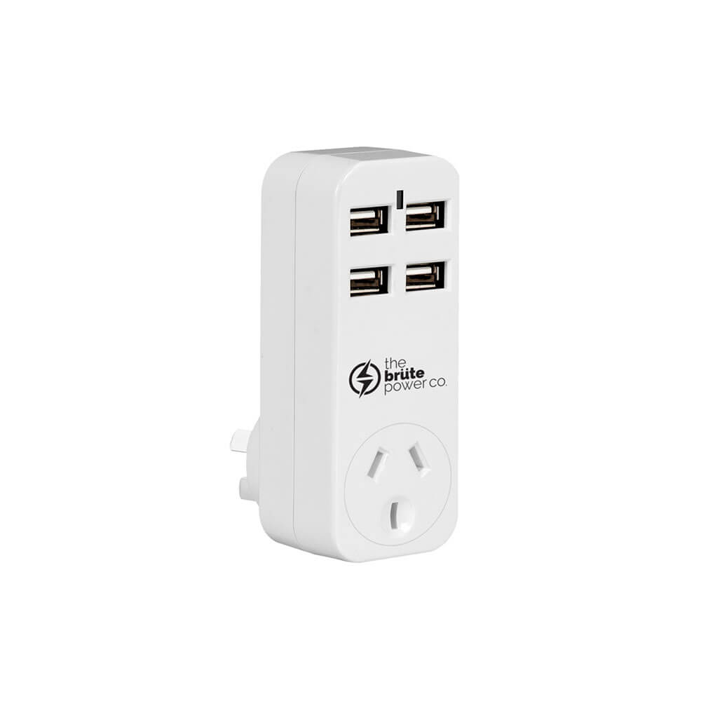 L'adaptateur Brute Power Co. One Socket (blanc)