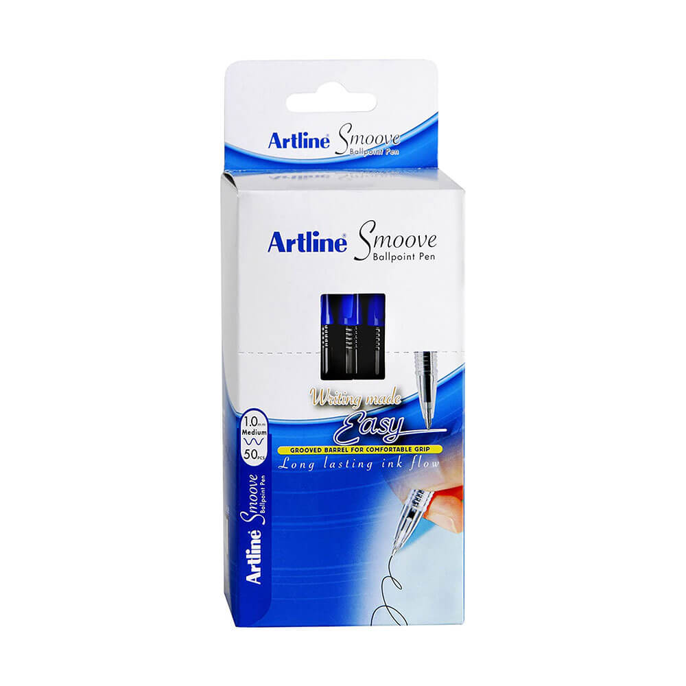 Artline Ballpoint Smoove Pen 1 mm (50pk)