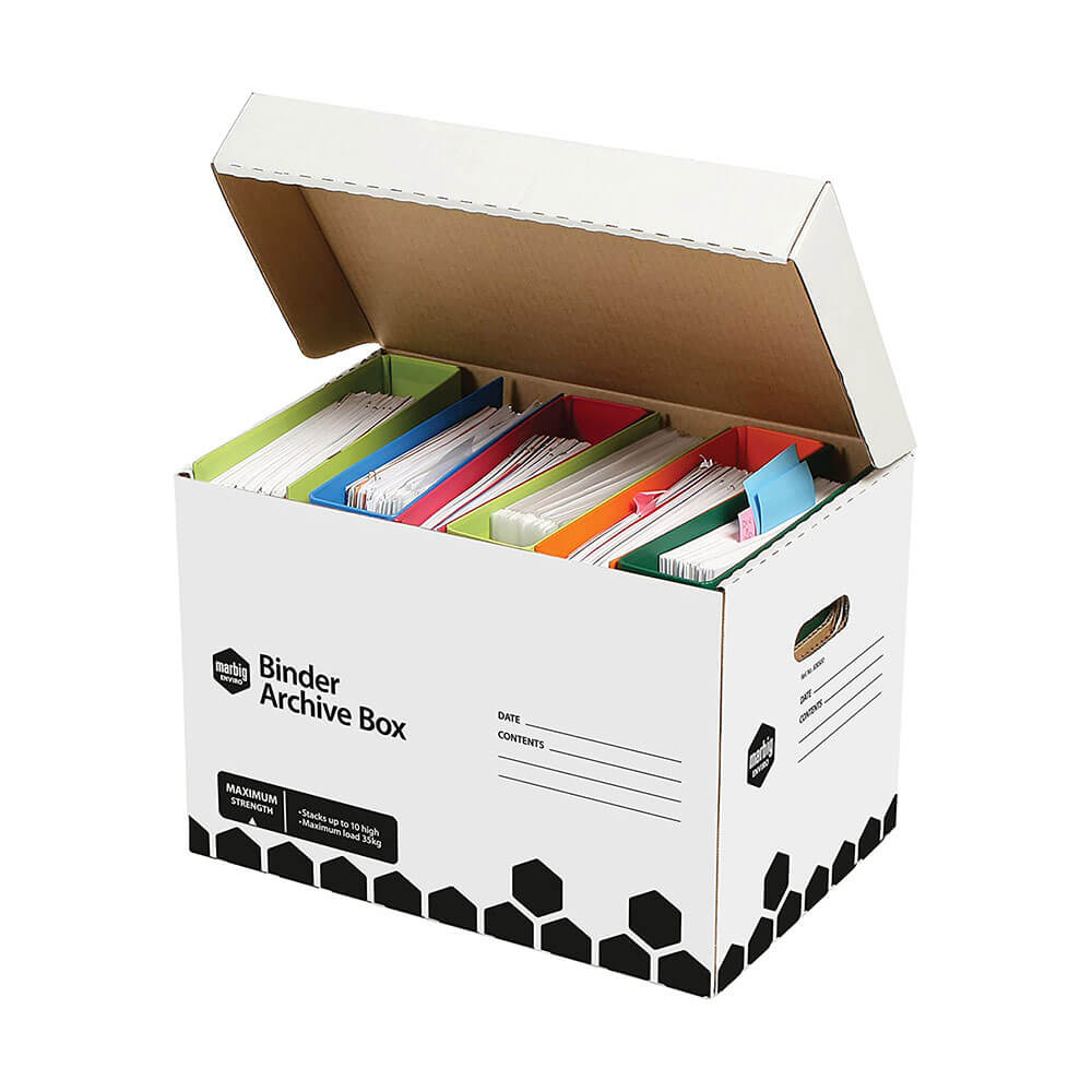 Marbig Binder Box (Black/White)